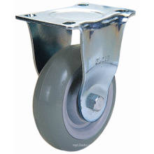Medium Duty Fixed PU Caster for industrial Used (Gray)